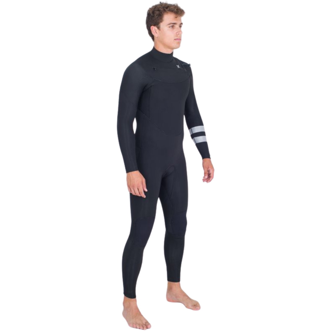 2025 Hurley Mens Advant 4/3mm Chest Zip Wetsuit MFS0013423 - Black